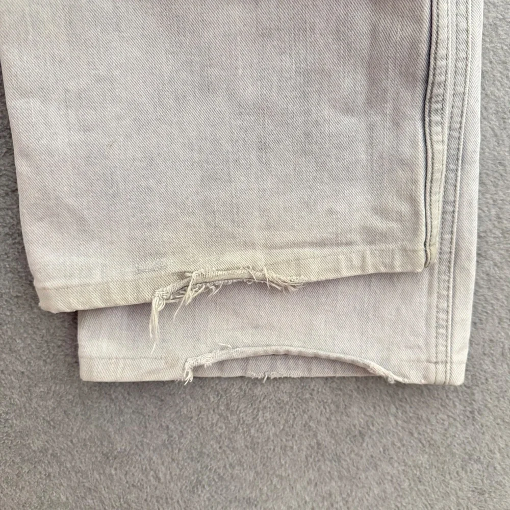 Diesel Ravix Mens 34x30 Light Blue Wash Bootcut Wide Leg Jeans Made in Italy